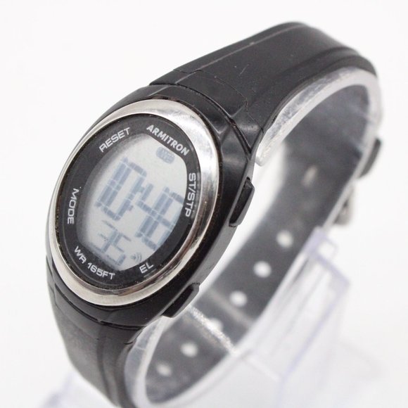 Vintage Armitron Digital Watch Womens Black Tone Stainless Steel WR 165 FT - Picture 4 of 8